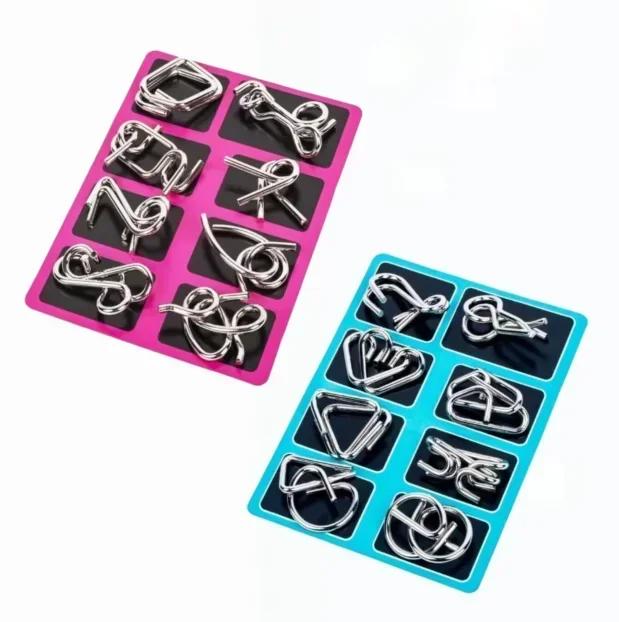 Chinese Metal Ring Puzzle Brain Teaser IQ Game for Family Adults Kids Educational Logic Thinking Training