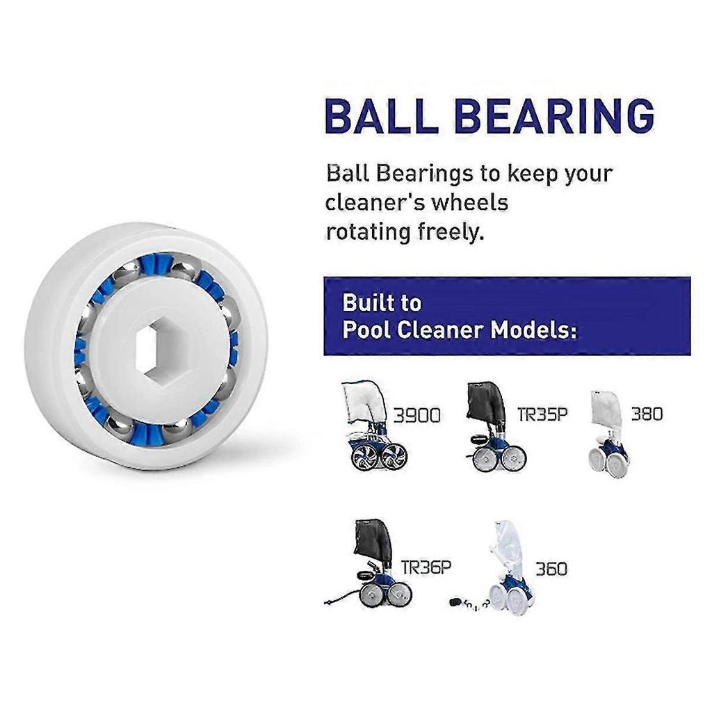 8pcs Wheel Ball Bearing For -sweep 360 380 Pool Cleaner Wheel Plastic Ball Bearing Parts