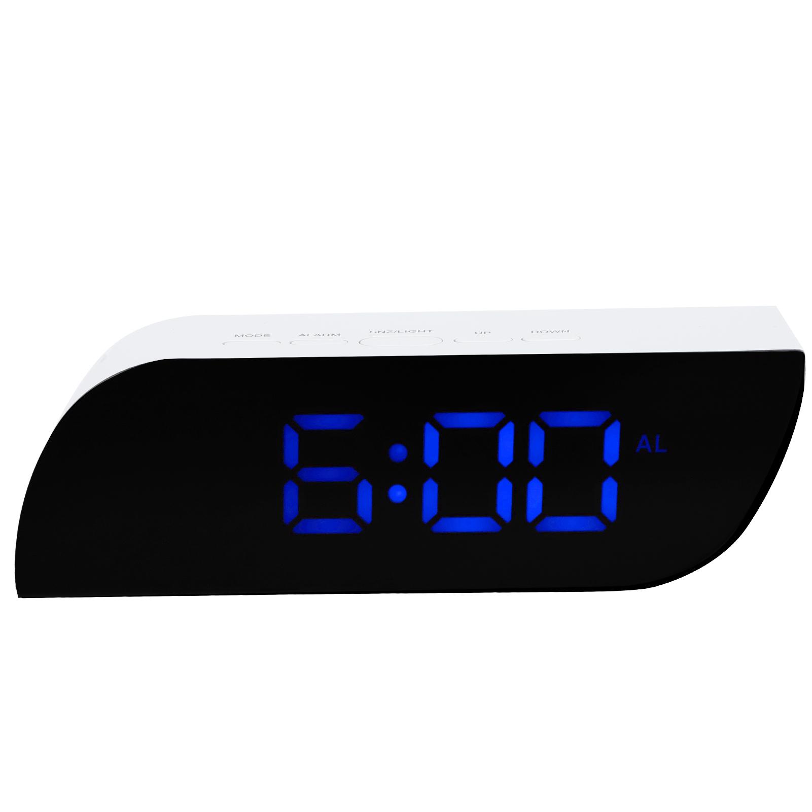 

Светодиодные цифровые часы с 1224-часовым преобразованием и регулируемой яркостью, прикроватные часы-будильник GHY-0801Blue синий