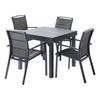 Wilsa Garden Modulo T 4 / 8 + F 4 Full Alu Grey Garden Furniture Set