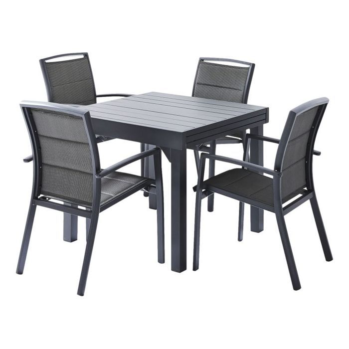 Wilsa Garden Modulo T 4 / 8 + F 4 Full Alu Grey Garden Furniture Set