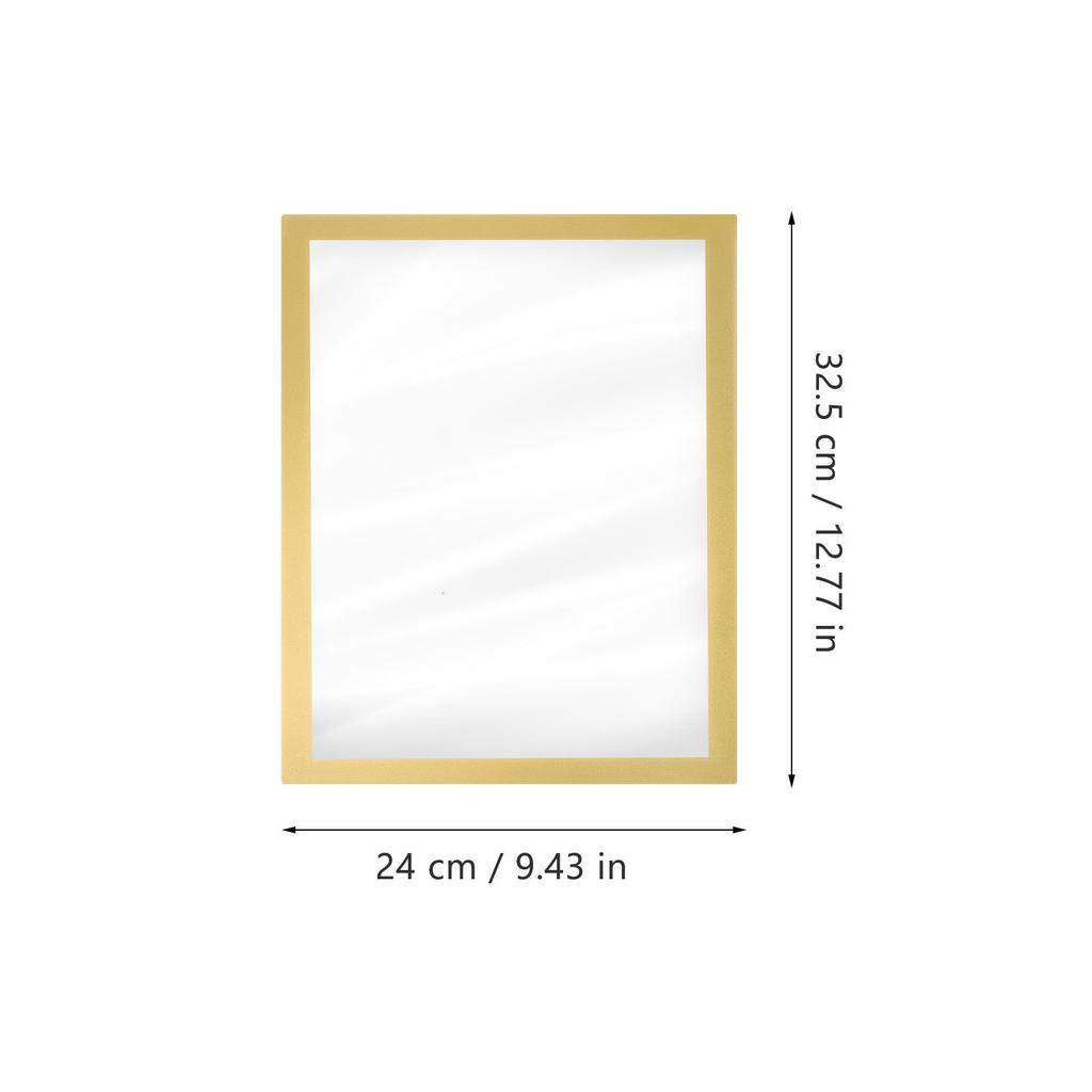 Golden A4 Magnetic Photo Frame Pvc Picture Holder For Certificate Business License Display Wall Decor Office Home