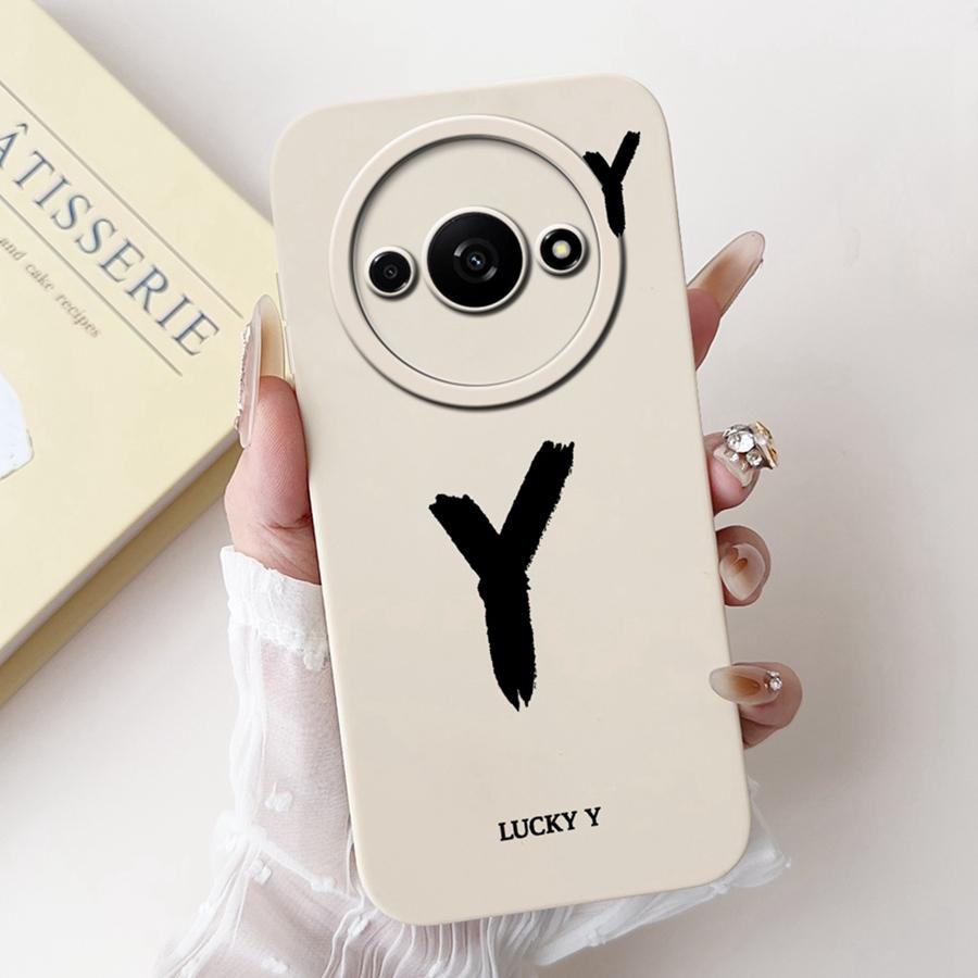 For Xiaomi Redmi A3 Back Cover Popular Letter Protector Soft Silicone Phone Cases For RedmiA3 A 3 4G Xiaomi Poco C61 Funda