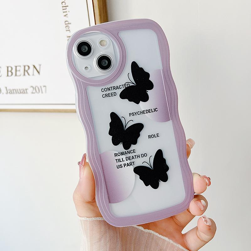 

Мягкий чехол для телефона с волнами бабочки для iPhone 15 OPPO A38 Reno 10 5G Infinix Realme C55 C53 Samsung A54 A53 S23 S24 Ultra Redmi Note 12 Pro Note 11 Infinix Hot 10 Play