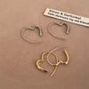 Luxury Heart Drop Earrings Vintage Stud Earrings for Women Circle Ear Piercing Gold Silver Color Ear Hook Trendy Jewelry