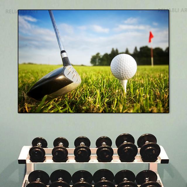 

Современный гольф-клуб, поле для гольфа, HD-изображения, пейзаж, холст, живопись, настенное искусство, зеленая трава, плакаты и принты, украшение стены 21cm×30cm NoFrame