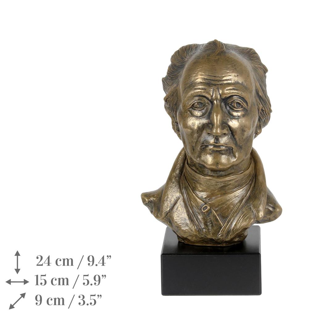 Johann Wolfgang von Goethe - marble bust, statuette of a famous person, decoration for office, school, and hotel by the Art-Dog brand