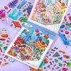 3D City Miniature Scene Collection 8 Scenes Scene DIY Sticker Landscape Sticker Book  For Adults