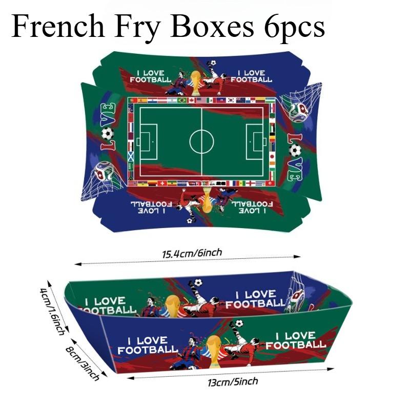 2026 Football Party Decoration Tableware Balloon Dish Cup Napkins Popcorn Box French Fry Boxes Soccer Gift Parties Decor