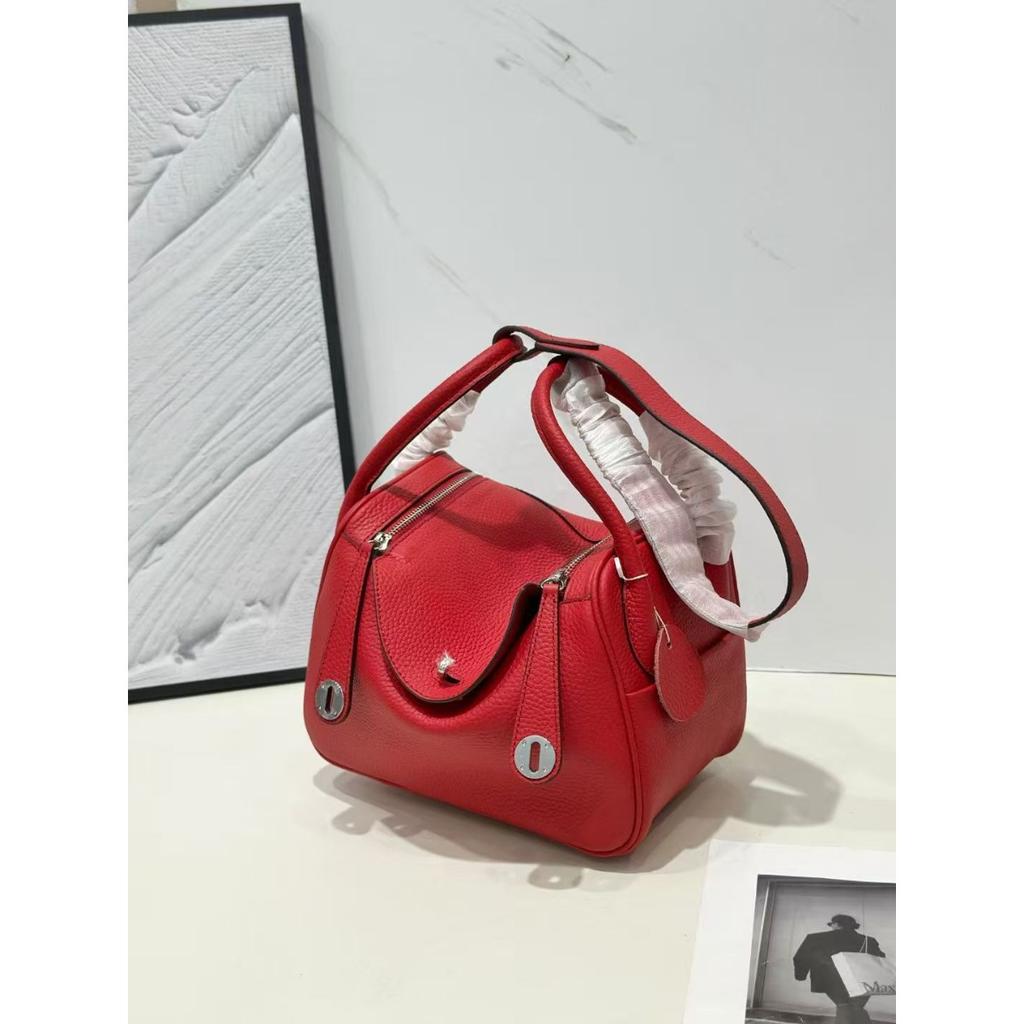 New leather pillow bag women's bag one-shoulder hand-held fashionable and versatile temperament mature woman bag