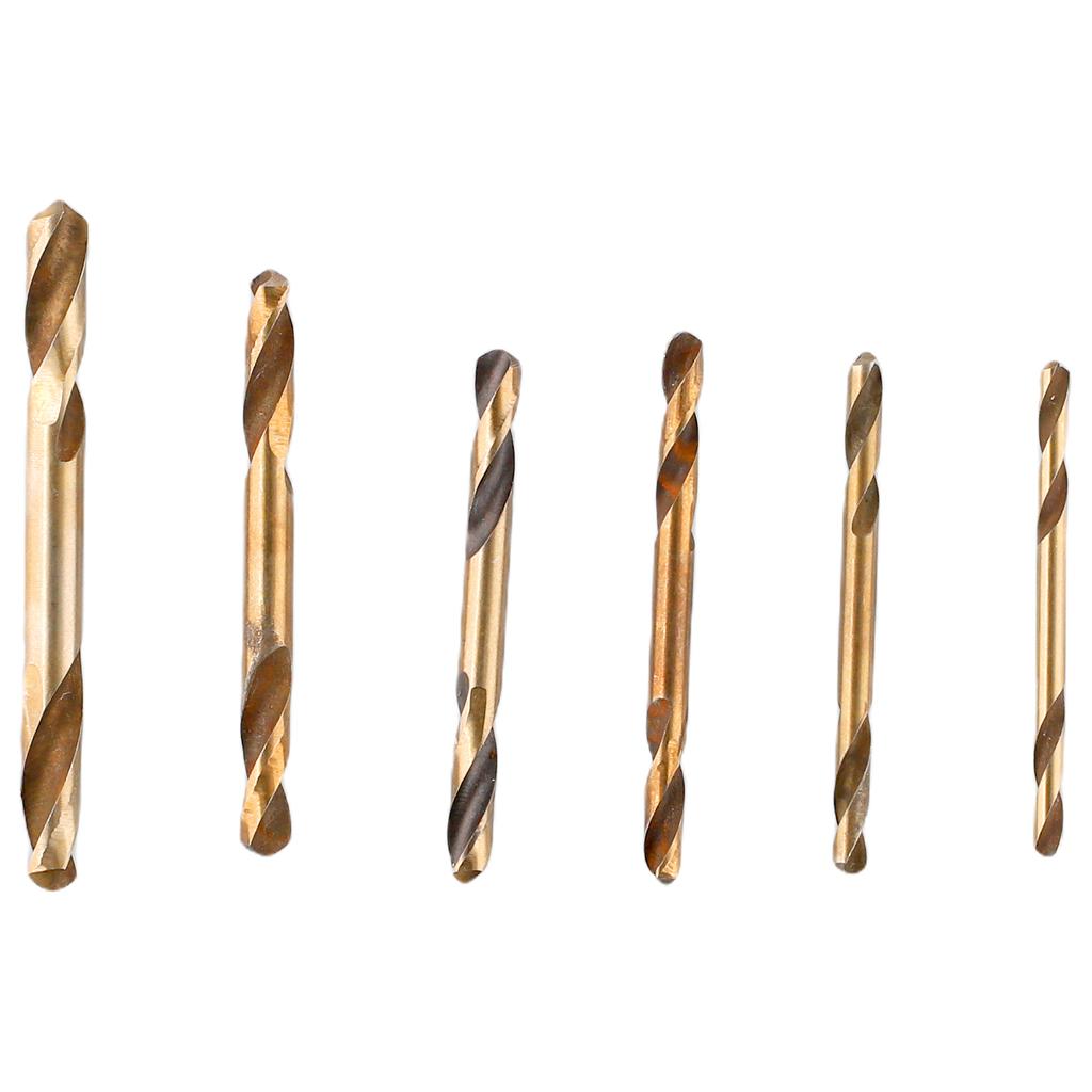 6pcs Double-headed Auger Drill Bit Sets Double Ended Drill Bits For Metal Stainless Steel Iron Wood Drilling Power Tools