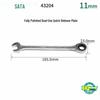 SATA Fully Polished Dual-End Ratcheting Wrench Set (43201-43227)
