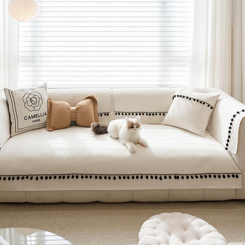 

New Sofa Cushion Four Seasons Universal Non-Slip Chenille Seat Cushion Cream Wind Sofa Cover Cloth Towel 70*70cm