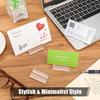 Blulu 20 Pieces Acrylic Place Card Holders 2 Inch Clear Stands Base with 3 Mm Card Slot Numbers Display Table Sign for Wedding Exhibition Office Cafe