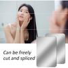 BBTO 9 Pieces Adhesive Craft Mirrors 6 x 9 Inches, 6 x 6 Inches Acrylic Mirror Tiles Small Rectangular Stick on Flexible Self Adhesive Non Glass