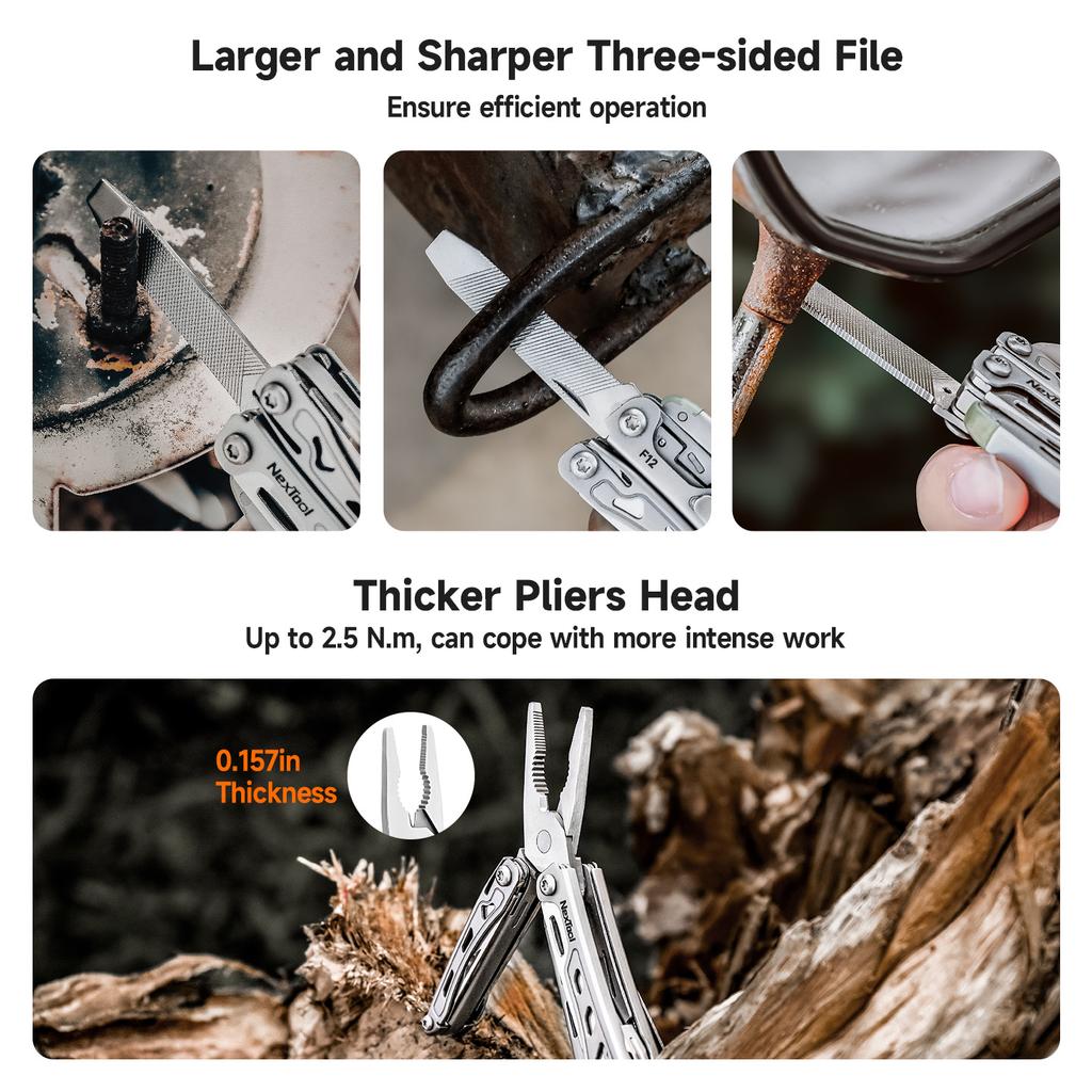 NexTool 13 In 1 Mini Flagship F12 Multi Functional Tool Folding EDC Multitool Screwdriver Pliers File Ruler Outdoor Hand Tools