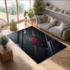 Tappeto in Flanella Stampato AC Milan Antiscivolo Morbido Poliestere Tappeto per Pavimento Tappetino Decorativo da Interno per Camera da Letto Soggiorno Divano Sala Giochi Decorazione Casa