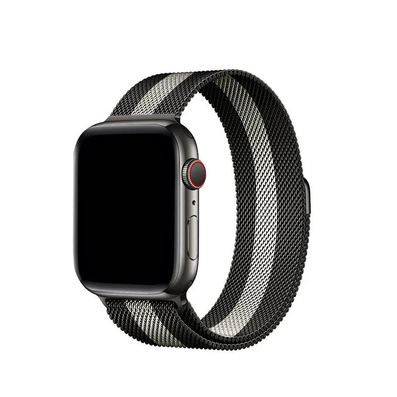 Milanese Strap For Apple Watch 10 9 8 7 41 45mm Ultra2 49mm Men's Women's Metal Breathable Band For iWatch SE 44 40 42 46mm Belt