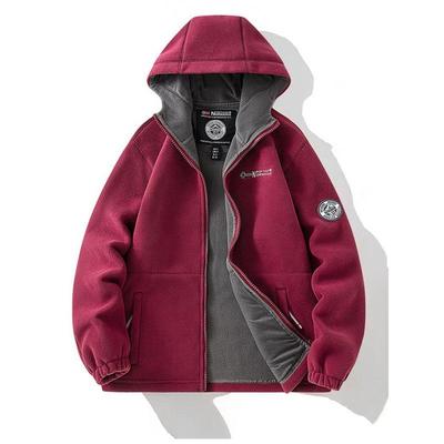 Fleecejacke Bestickt Herren- und Damen-Kapuzenjacken