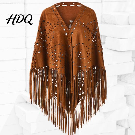 Winter Coat Accessory Women Shawl Hollow Tassels Hem Scarf Color Versatile Warm Fabric Comfortable Wrap Classic