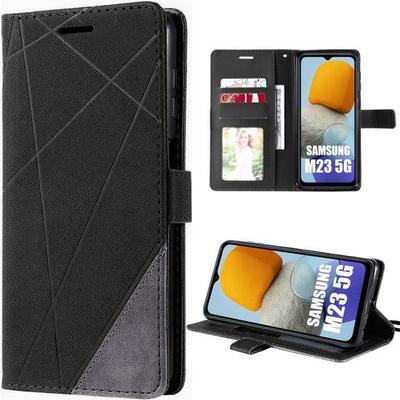 Case for Samsung Galaxy M23 5G Black Leather Effect Magnetic Closure