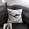 L-Lufthansa German Airlines Pillow Case Natural Linen Organic Fabric Double-Sided Printing Sofa Home Decor Gift Cushion Cover