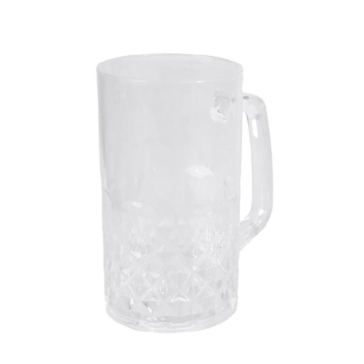 Shatterproof Beer Mug Ergonomic Handle Acrylic Beer Festival Drinking Cup Kitchen Drinking Accessories