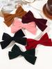 1PCS Velvet Hair Bows Hair Ribbon Clips Hair Accessories for Women Girls Toddlers Kids Baby