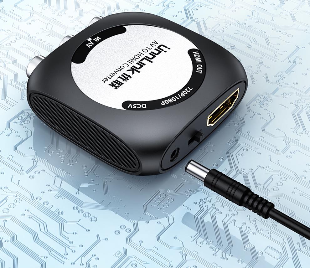 High-Definition HDMI to AV Converter for Connecting Game Consoles to Older TVs