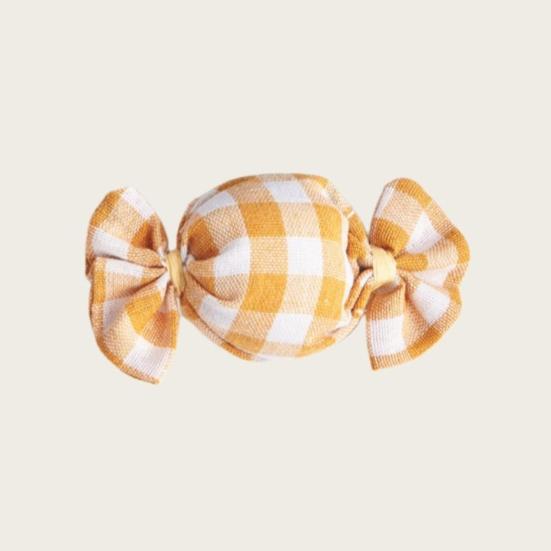 Plaid Candy Shape Cat Toy with Natural Catnip Self-Play Kitten Kick Toy Interactive