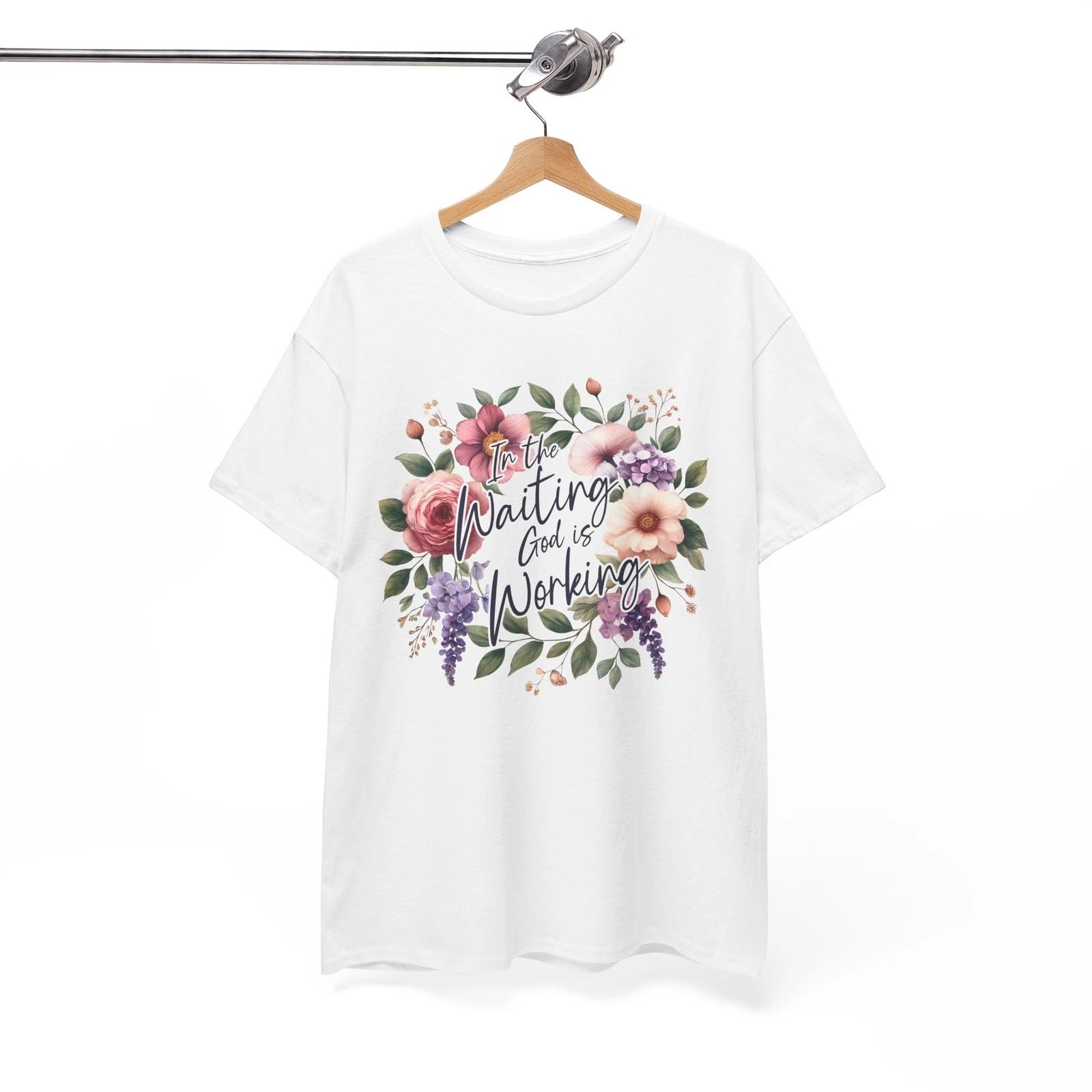Walk by Faith T-Shirt | In the waiting God is working tee | Jesus Believer Shirt XL
