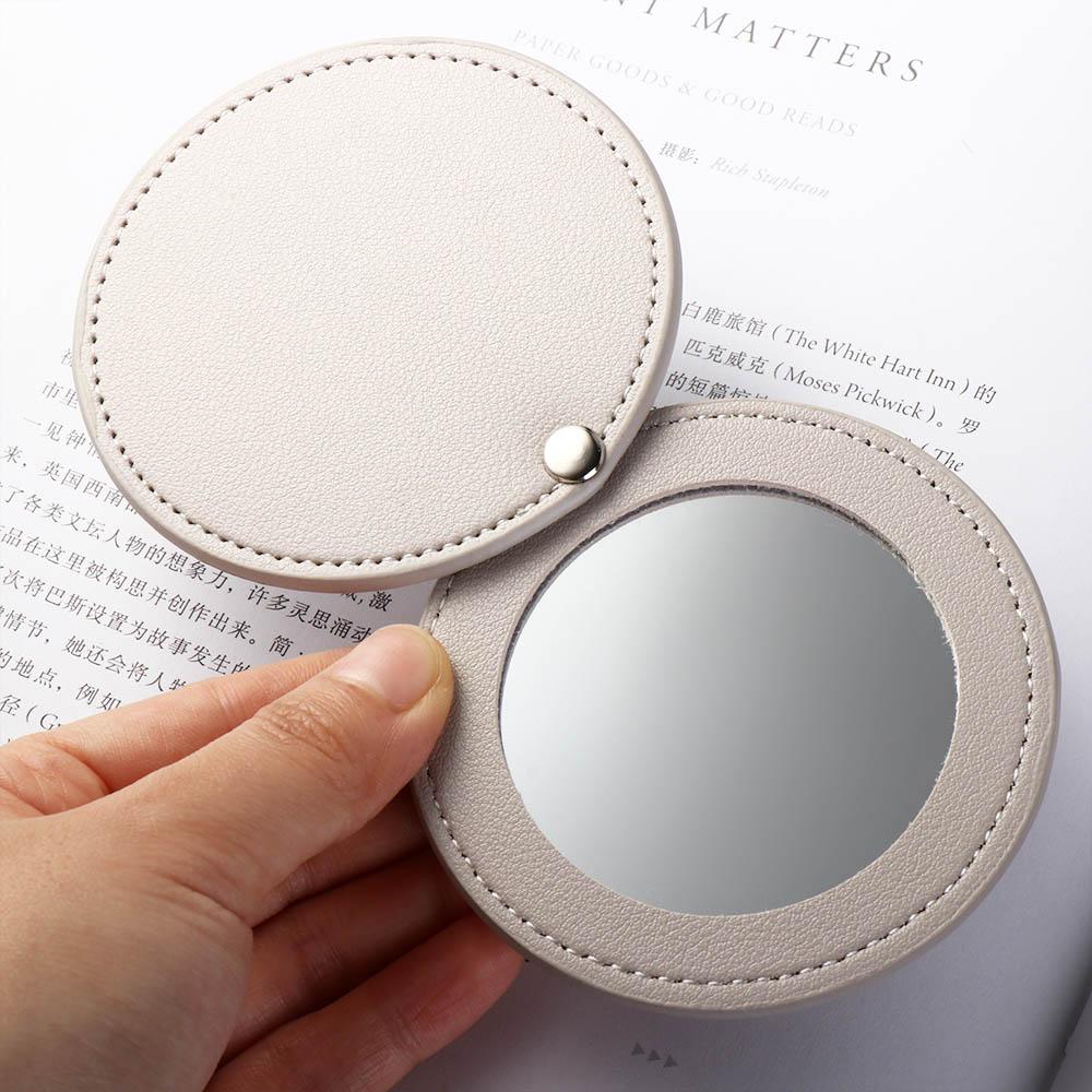 Damen Mädchen Ultra-dünn Kompakt Taschenspiegel Kosmetikspiegel Reiseaccessoires Make-up Spiegel