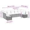 Garden Sofa Set with Cushions and Storage 7 Pcs Black Poly Rattan