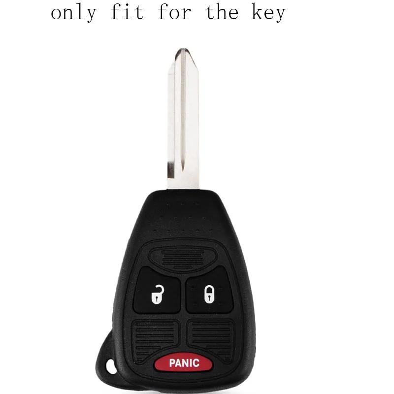 silicone Remote Car Key Shell Cover For Chrysler 300 Dodge Caliber for Jeep Patriot Pacifica Liberty 2+1 3 Buttons Fob Key Case