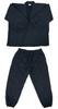 Kyoetsu Men's Winter Samue, Padded, Tsumugi-Style Fabric with Fleece Lining, Size 16 (LL, Navy)