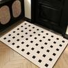 Entry Door Floor Mat Light Luxury Geometric Porch Scraping Mud Rubbing Soil Easy To Take Care Of Foot Pad Door Wear-Resistant Non-Slip Silk Ring Floor