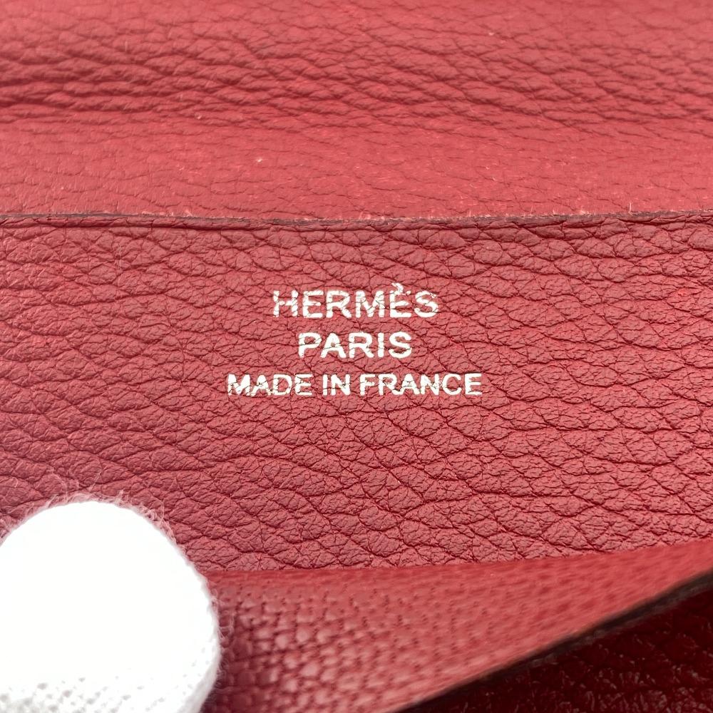 Hermes Bifold Wallet Long Wallet 2016 Evercolor MC2 Fleming Purse Rouge Grena Evercolor Used