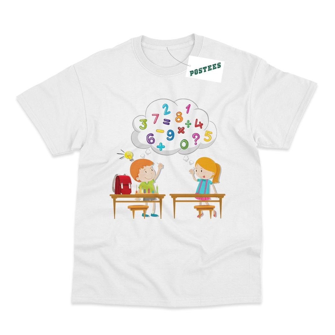 Maths Thought Bubble Number Day Kids Printed T-Shirt M