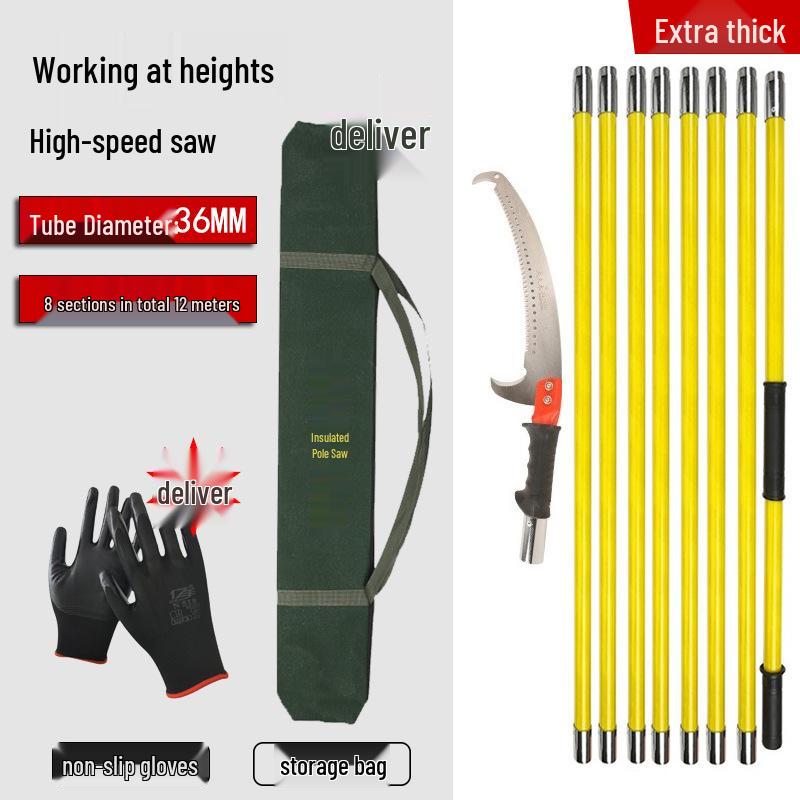 Telescopic Insulated Pruner: Multifunctional High Branch Hand Saw for Safe Tree Trimming