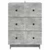 Drawer Cabinet Concrete Grey 66 x 34.5 x 90 cm Particleboard