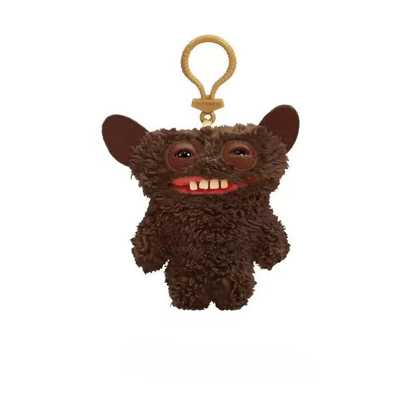 Portachiavi Peluche Fuggler Cartone Animato Mostro Denti Divertenti Bambola Ripiena Coniglio Ciondolo per Borsa Regali
