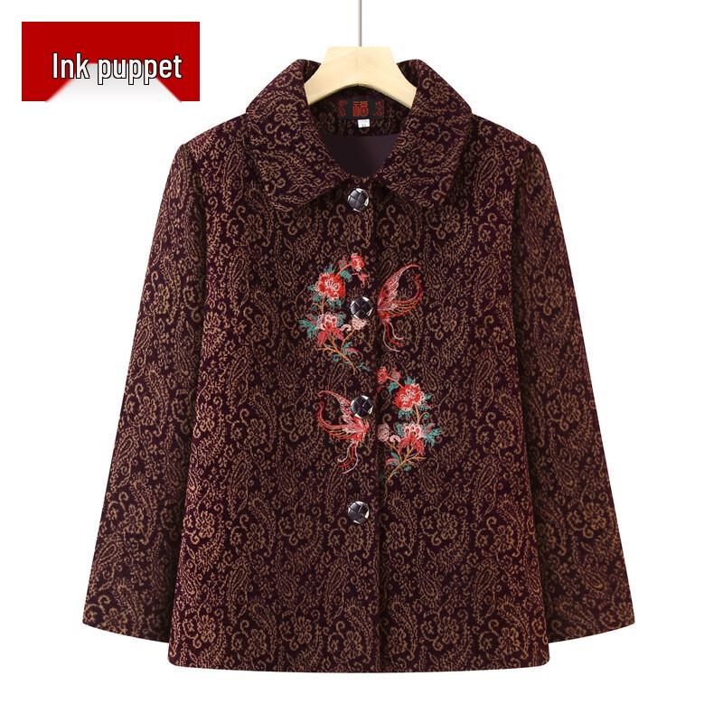 

Elderly Women s Festive Spring/Autumn Tang Suit Style Jacket 2XL