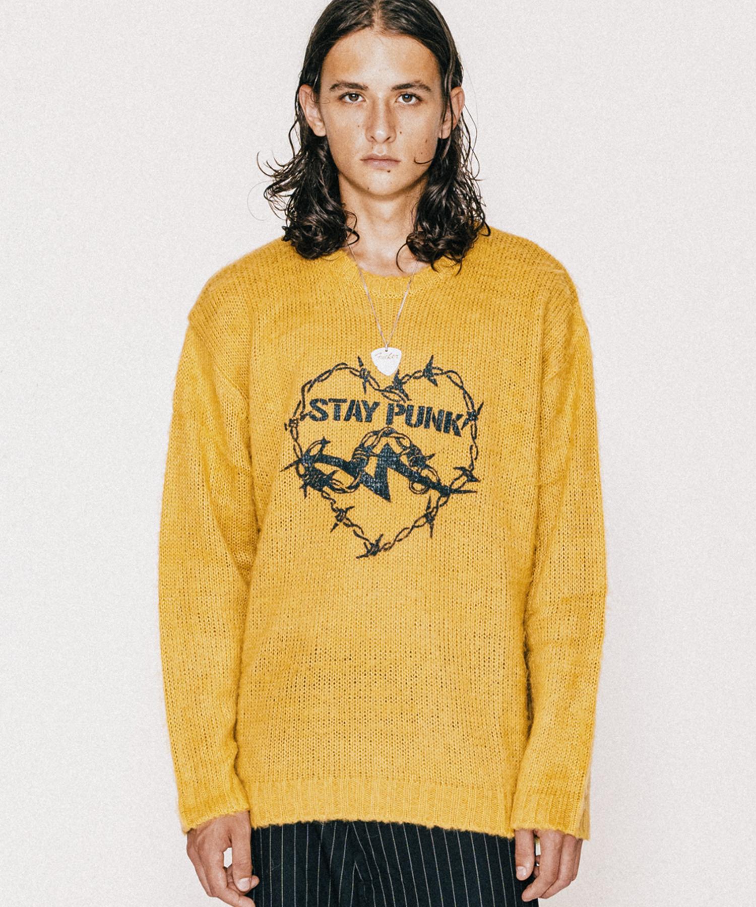 Bastic Stay Punk Вязаная щетка_Горчичный Mustard/M