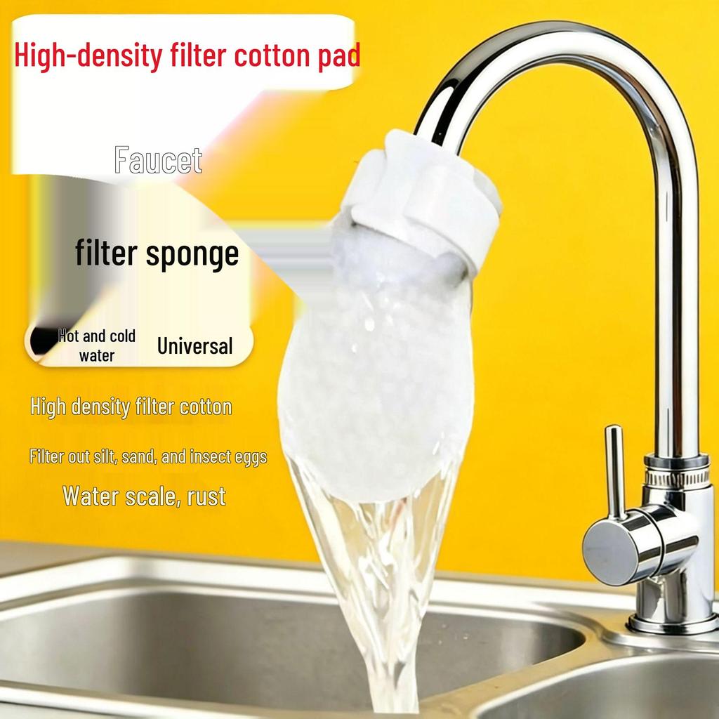 Universal Cotton Faucet Filter Bag for Hot/Cold Water, Spring Water, Rust, and Impurities
