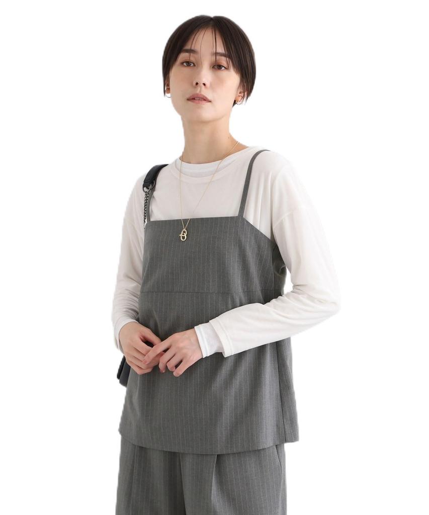 INDIVI Tank Camisole Top 12789008 Gray Size 38 Top/Camisole [Washable/Set-Up Available] Wool-Like Women's (312) (M)