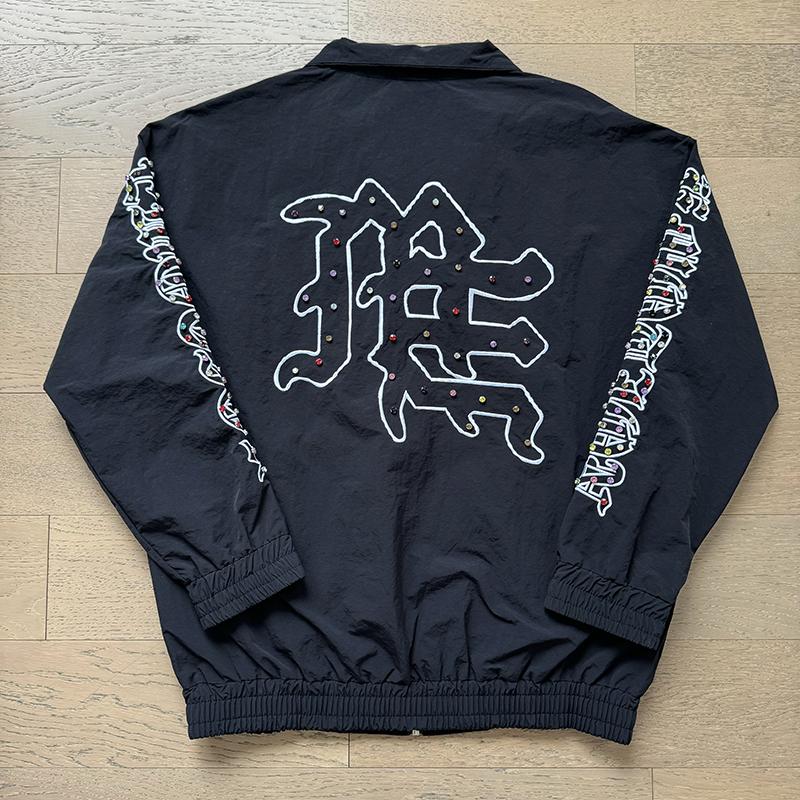BeatStreet Zipper Jacket Autumn New Style Colored Hot Diamond Print Mixed Emotion Windbreaker Suits Men's Clothing