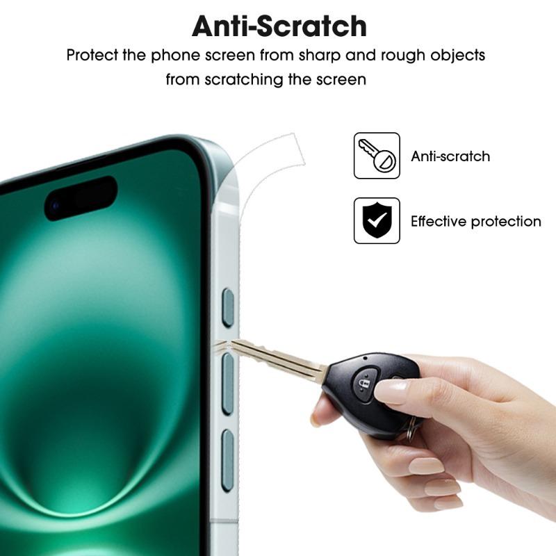 1-3Set Side Hydrogel Film For iPhone 16 15Pro Max 16Plus 14Plus 14 13Pro Max HD Clear Anti Scratch Border Frame Screen Protector