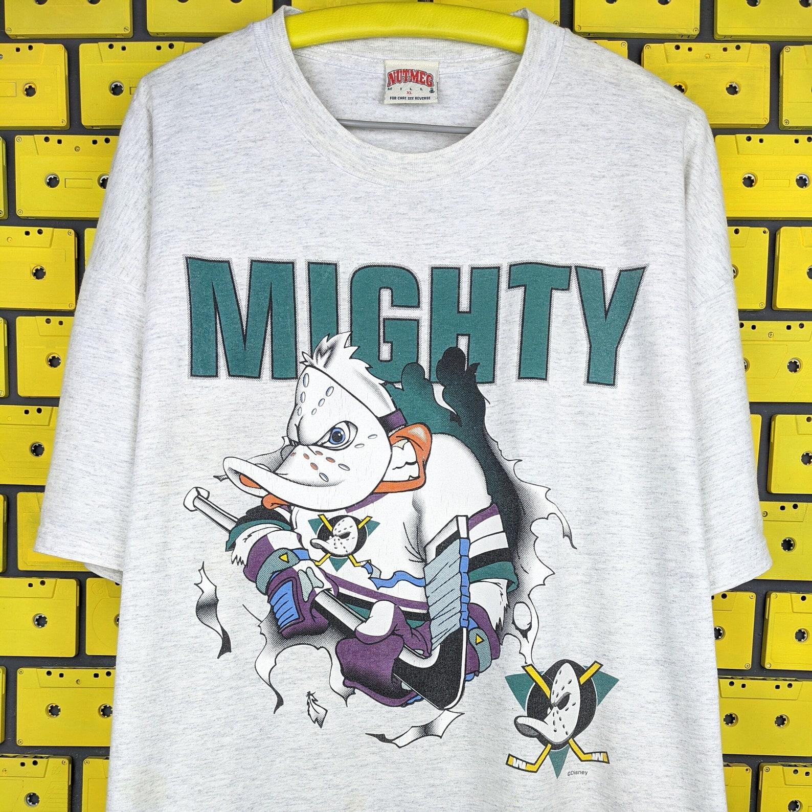 Vintage 90s Anaheim Mighty Ducks T shirt NHL National Hockey League Disney Merch Tee Size Short XL 3XL