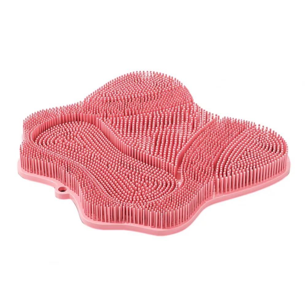

Suction Cups Cat Scratching Brush Self-grooming Soft Shower Massage Brush Exfoliating Non-Slip Foot Rubbing Brush рожевий
