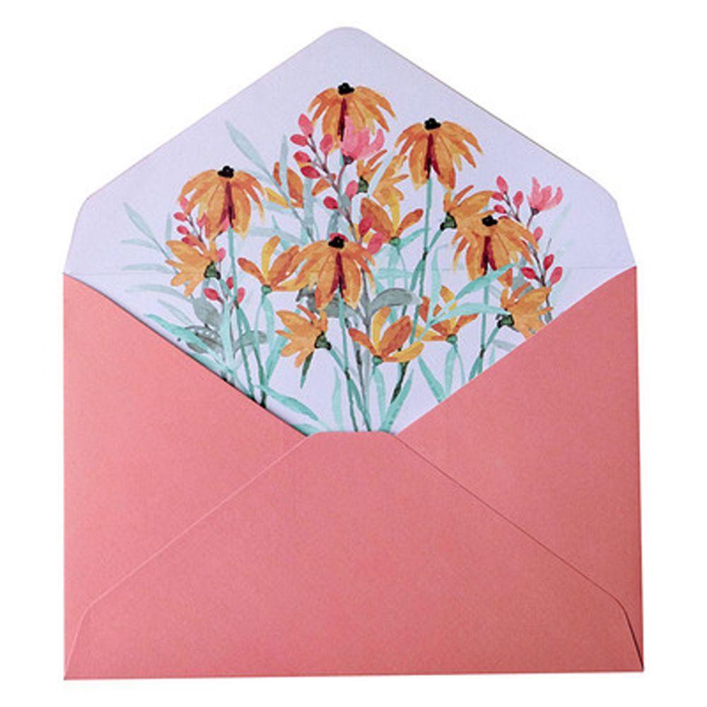 Lovely Gift Invitation Wedding Letter Pad Flowers Envelope Letter Paper Writing Paper Greeting Card